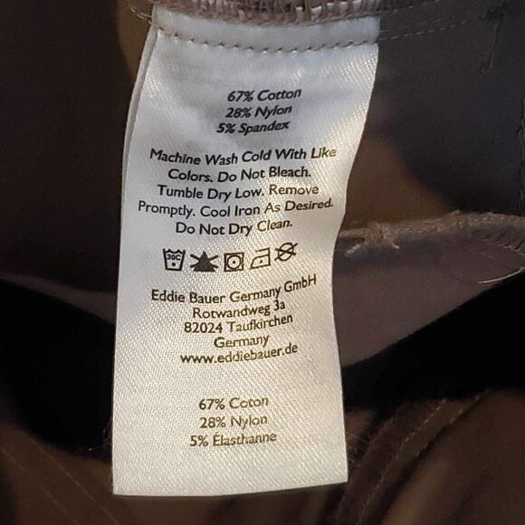 Eddie Bauer Pants Womens Size 14 Tan Khaki Straight Leg Flat Front - Picture 10 of 13